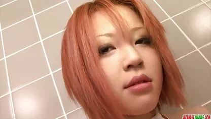 ♪ And red hair pussy stroking in the bathroom ♪  artis korea entot